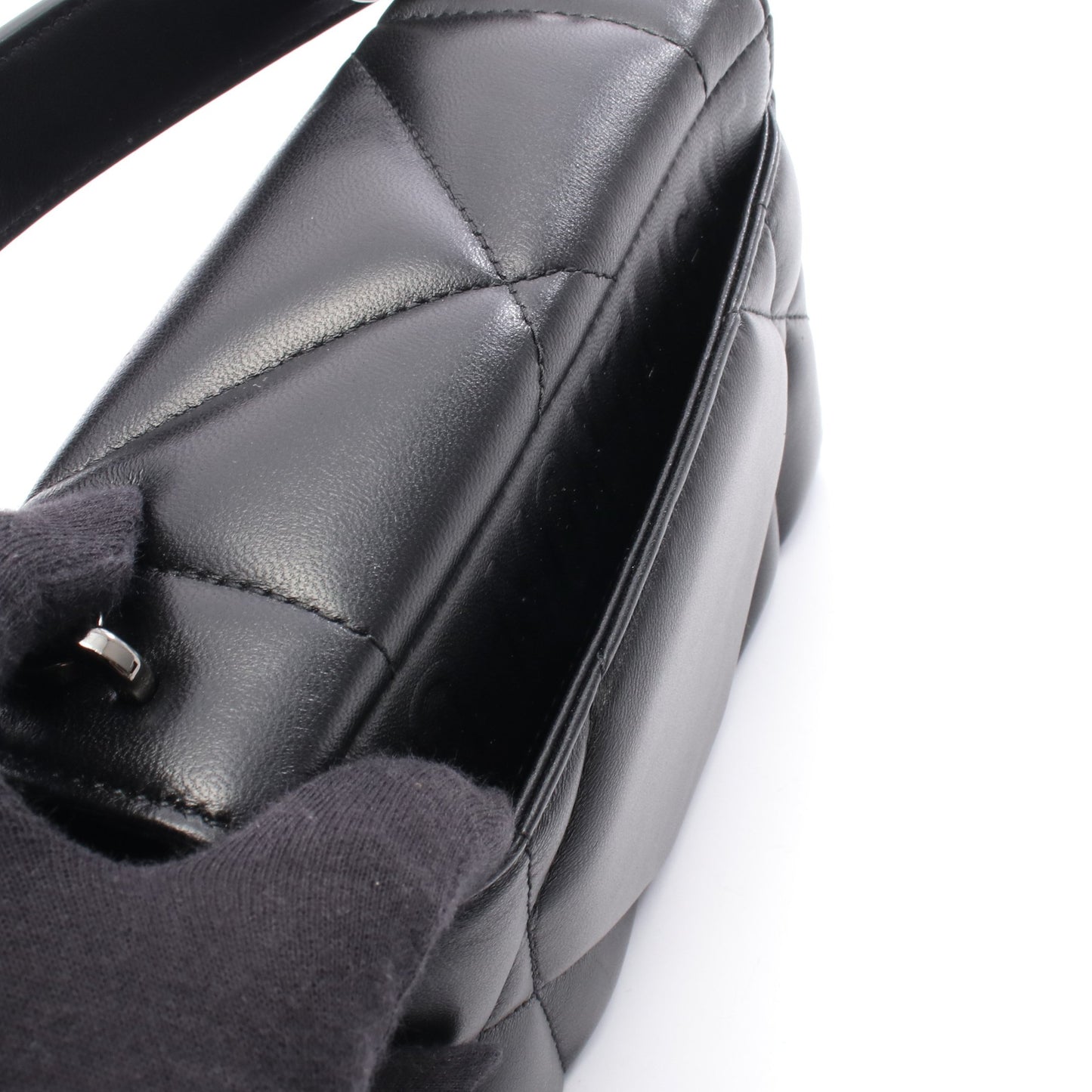 30 MONTAIGNE モンテーニュ マキシカナージュ ハンドバッグ レザー ブラック 2WAY クリスチャンディオール バッグ Christian Dior