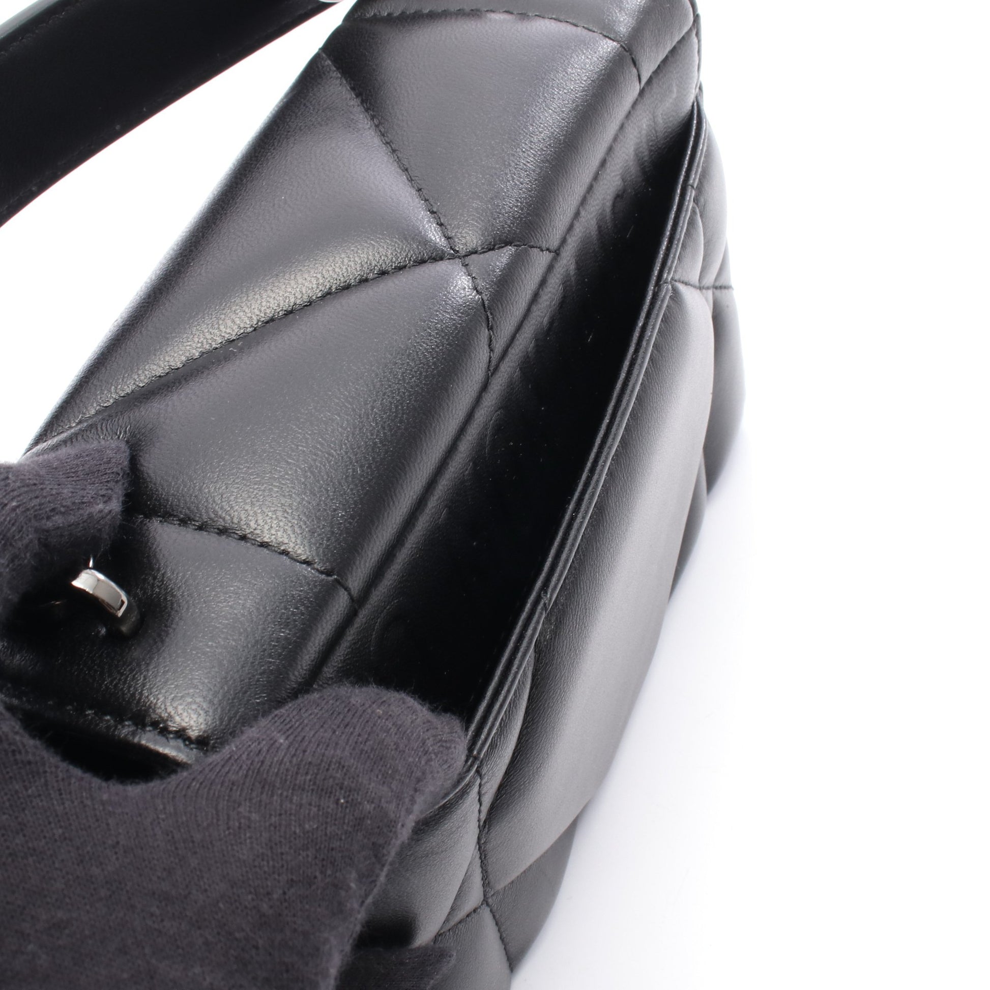 30 MONTAIGNE モンテーニュ マキシカナージュ ハンドバッグ レザー ブラック 2WAY クリスチャンディオール バッグ Christian Dior