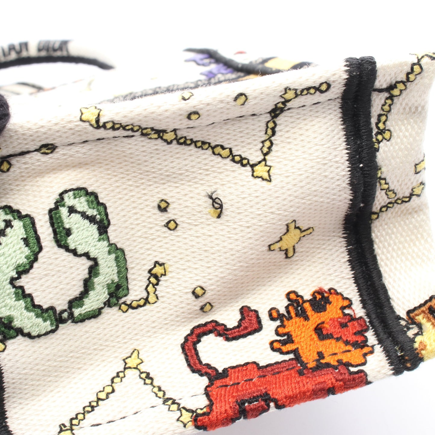 BOOK TOTE ブックトート バーティカルバッグ ミニ フォンバッグ ハンドバッグ キャンバス オフホワイト ブラック マルチカラー 2WAY クリスチャンディオール バッグ Christian Dior