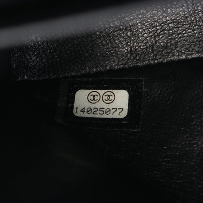 マトラッセ Wフラップ Wチェーンショルダーバッグ キャビアスキン ブラック シルバー金具 シャネル バッグ CHANEL