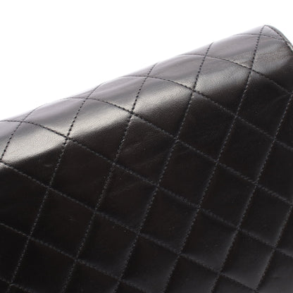 マトラッセ シングルフラップ チェーンショルダーバッグ ラムスキン ブラック ゴールド金具 シャネル バッグ CHANEL