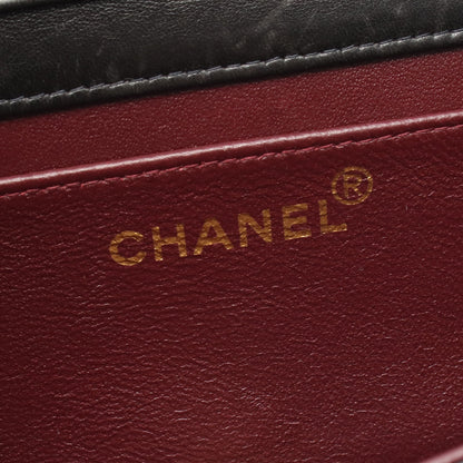 ミニマトラッセ フルフラップ チェーンショルダーバッグ ラムスキン ブラック ゴールド金具 シャネル バッグ CHANEL