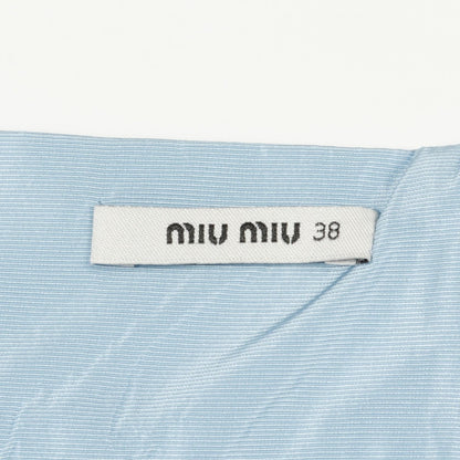スカート スカラップ ライトブルー ミュウミュウ ボトムス miu miu