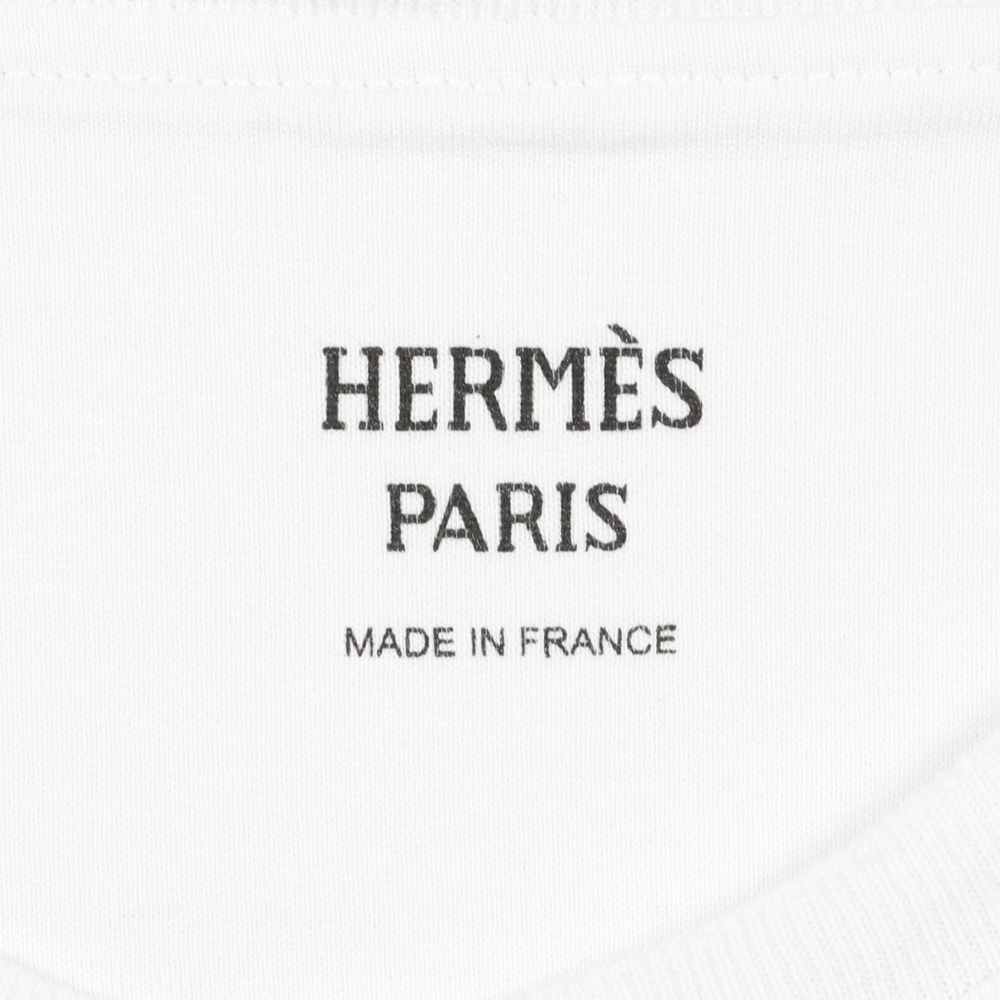 モザイク H刺繍 Tシャツ クルーネック 半袖 コットン ホワイト エルメス トップス HERMES