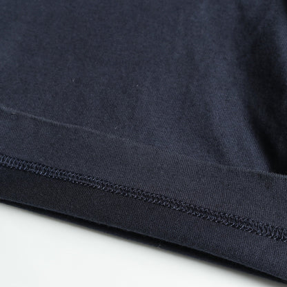 カヴァルカード Tシャツ クルーネック プリント コットン ネイビー エルメス トップス HERMES