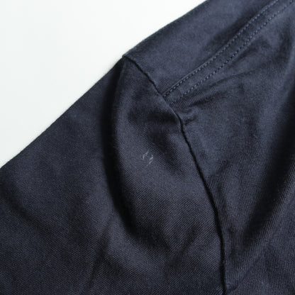 カヴァルカード Tシャツ クルーネック プリント コットン ネイビー エルメス トップス HERMES