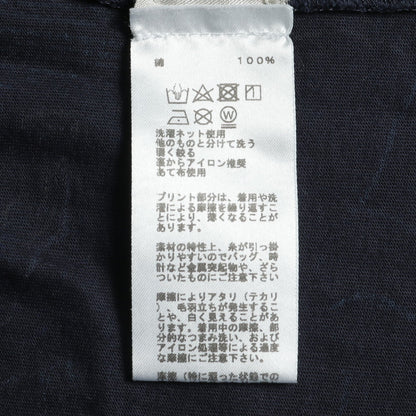 カヴァルカード Tシャツ クルーネック プリント コットン ネイビー エルメス トップス HERMES