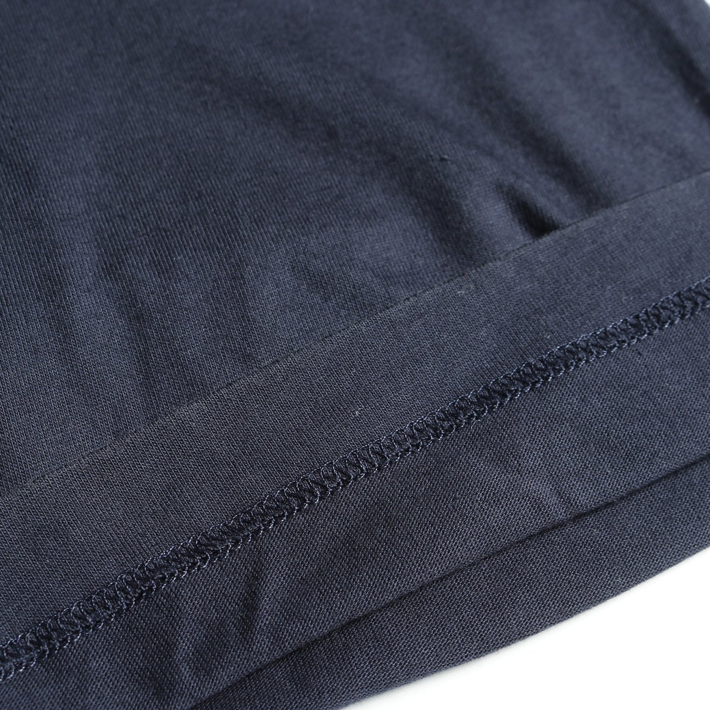 カヴァルカード Tシャツ クルーネック プリント コットン ネイビー エルメス トップス HERMES
