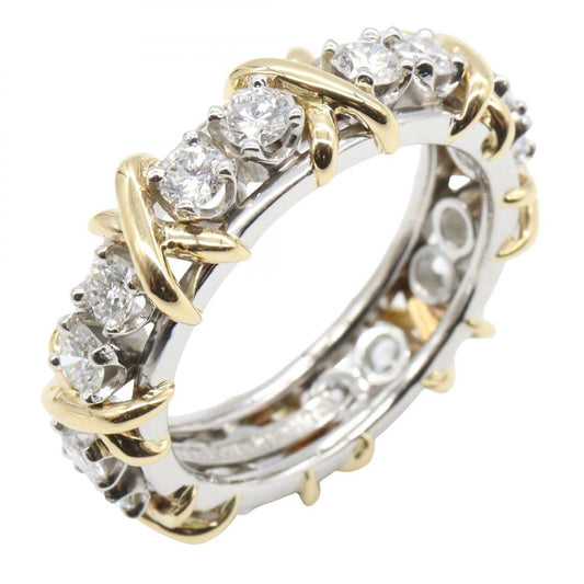 ジャンシュランバージェ リング 16PD リング 指輪 K18YG Pt950 ダイヤモンド プラチナ イエローゴールド クリア ティファニー