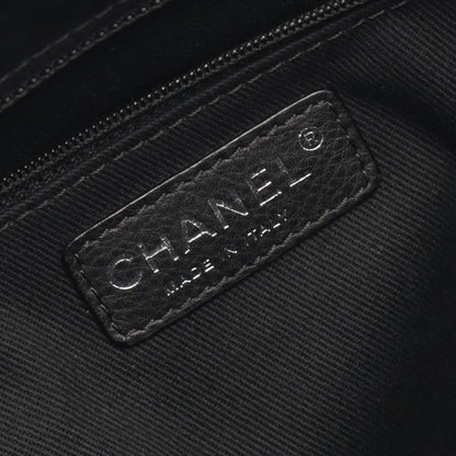 マトラッセ チェーンショルダーバッグ チェーントートバッグ キャビアスキン ブラック シルバー金具 シャネル バッグ CHANEL