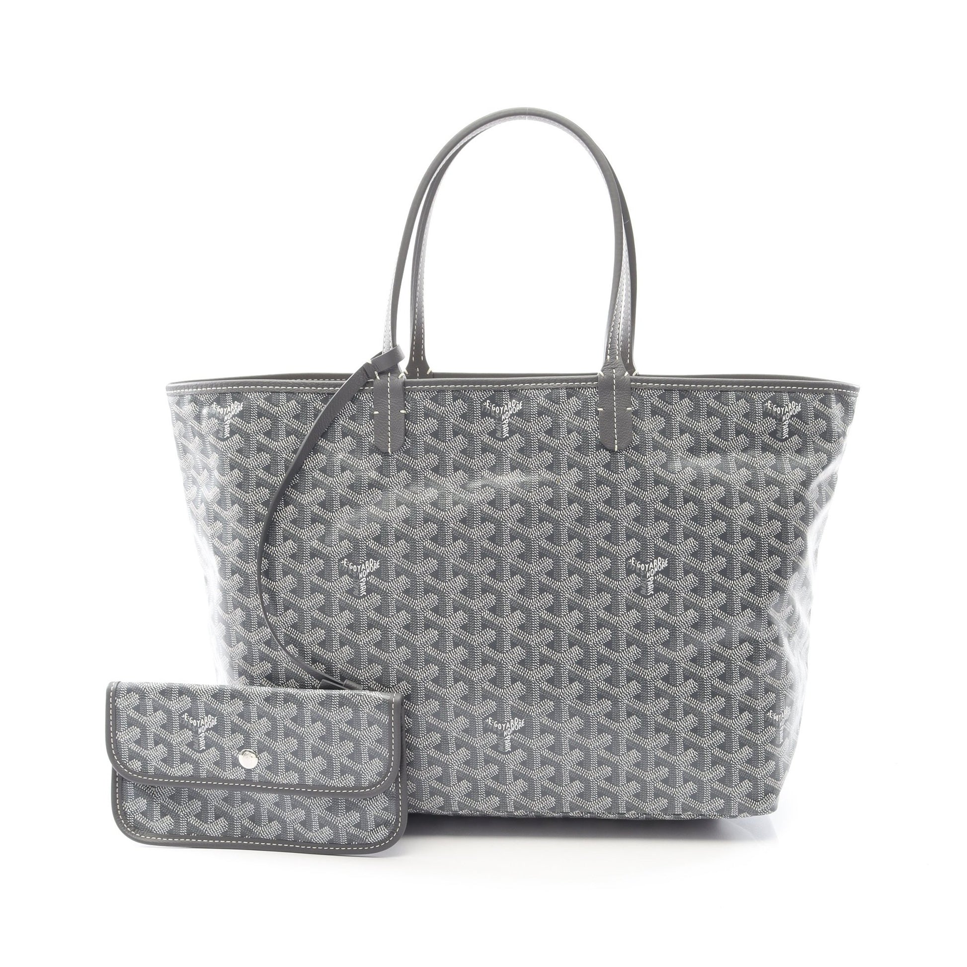 サンルイPM ハンドバッグ トートバッグ コーティングキャンバス レザー グレー マルチカラー ゴヤール バッグ GOYARD
