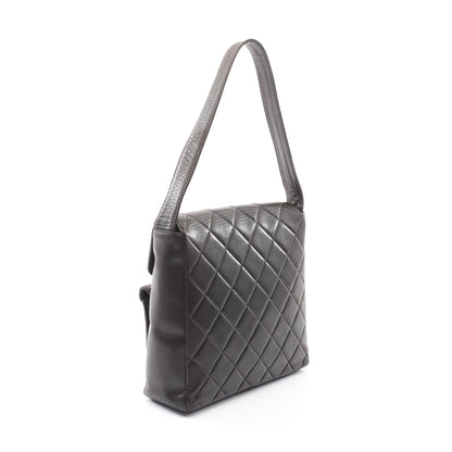 マトラッセ ワンショルダーバッグ ラムスキン ブラック ゴールド金具 シャネル バッグ CHANEL