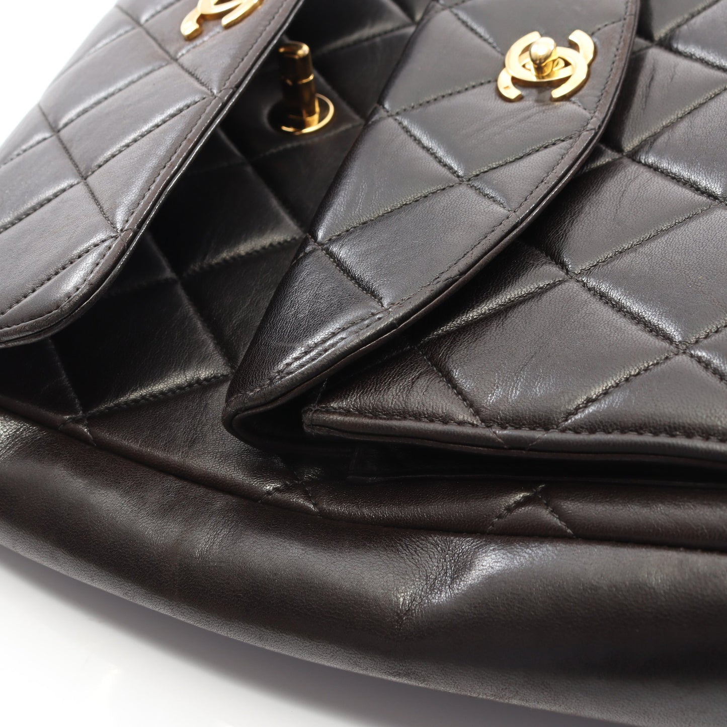 マトラッセ ワンショルダーバッグ ラムスキン ブラック ゴールド金具 シャネル バッグ CHANEL