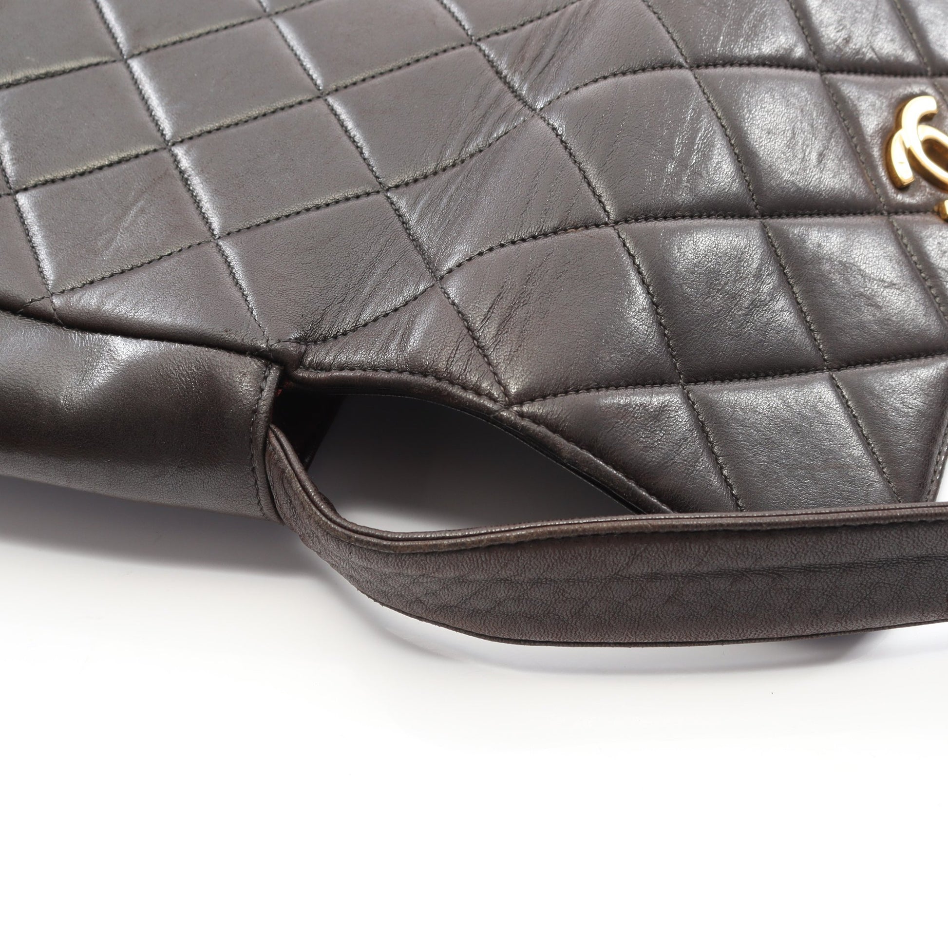 マトラッセ ワンショルダーバッグ ラムスキン ブラック ゴールド金具 シャネル バッグ CHANEL
