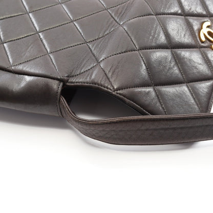 マトラッセ ワンショルダーバッグ ラムスキン ブラック ゴールド金具 シャネル バッグ CHANEL
