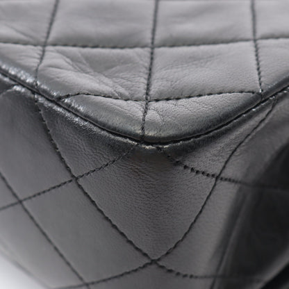 フルフラップ マトラッセ チェーンショルダーバッグ ラムスキン ブラック ゴールド金具 シャネル バッグ CHANEL