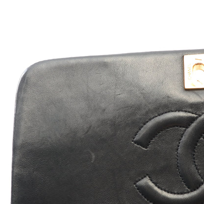 フルフラップ マトラッセ チェーンショルダーバッグ ラムスキン ブラック ゴールド金具 シャネル バッグ CHANEL