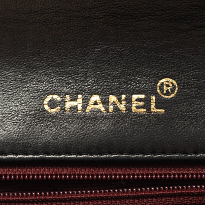 フルフラップ マトラッセ チェーンショルダーバッグ ラムスキン ブラック ゴールド金具 シャネル バッグ CHANEL