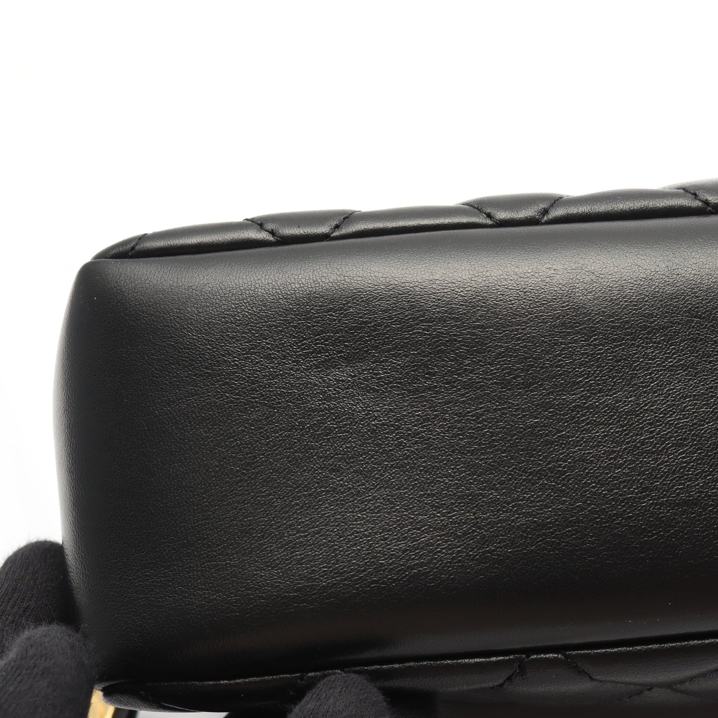 マトラッセ チェーンショルダーバッグ ラムスキン ブラック ゴールド金具 シャネル バッグ CHANEL