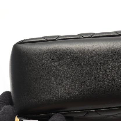 マトラッセ チェーンショルダーバッグ ラムスキン ブラック ゴールド金具 シャネル バッグ CHANEL