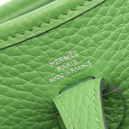 エヴリンTPM ヴェールユッカ ショルダーバッグ トリヨンクレマンス グリーン シルバー金具 W刻印 エルメス バッグ HERMES