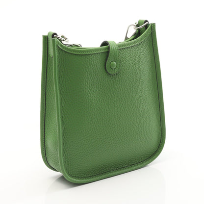 エヴリンTPM ヴェールユッカ ショルダーバッグ トリヨンクレマンス グリーン シルバー金具 W刻印 エルメス バッグ HERMES