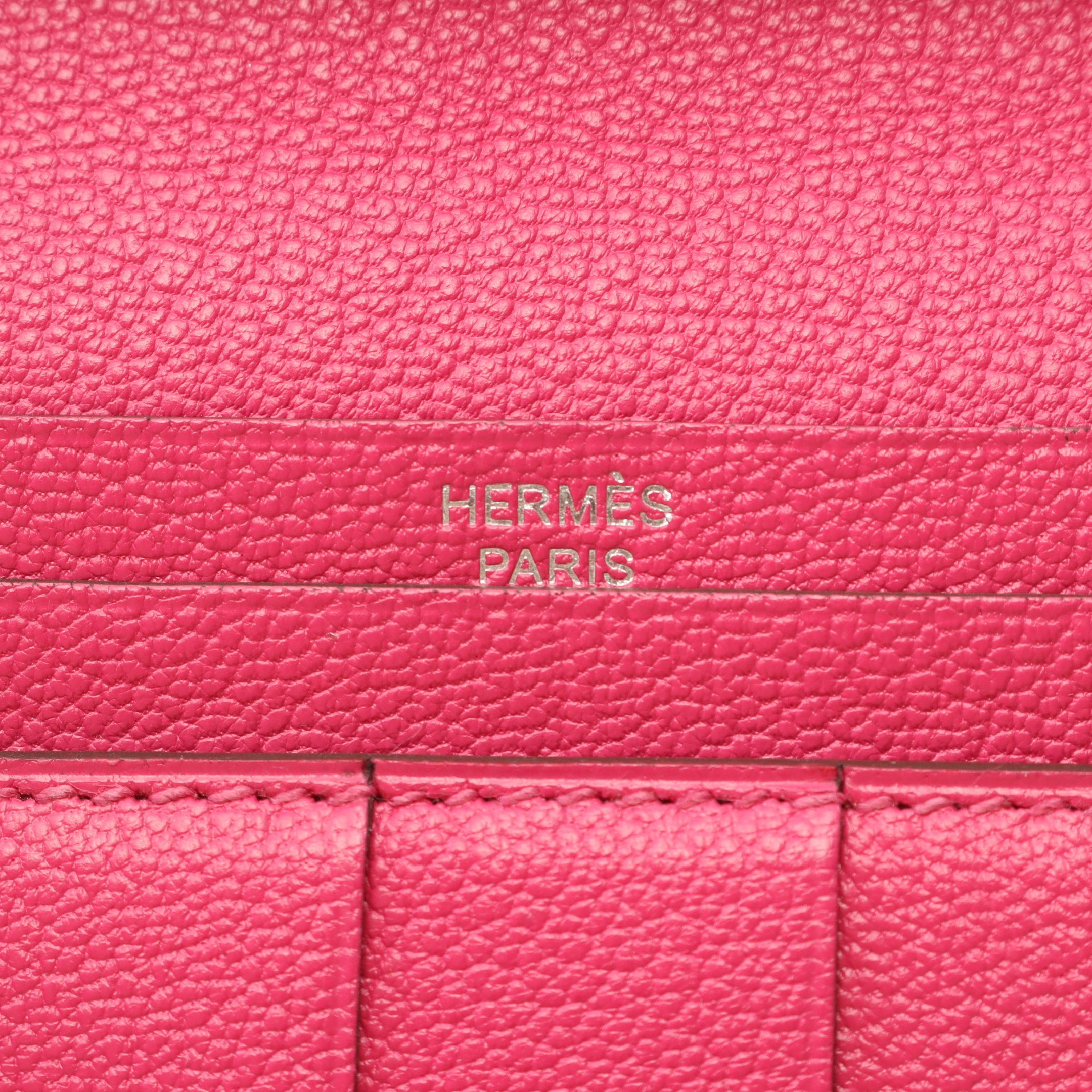 ベアンスフレ ローズティリアン 二つ折り長財布 オーストリッチ ピンク