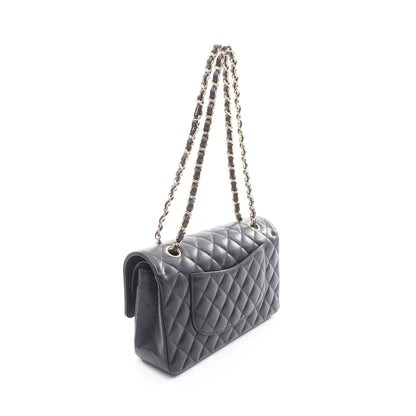 マトラッセ Wフラップ Wチェーンショルダーバッグ キャビアスキン ブラック ゴールド金具 シャネル バッグ CHANEL