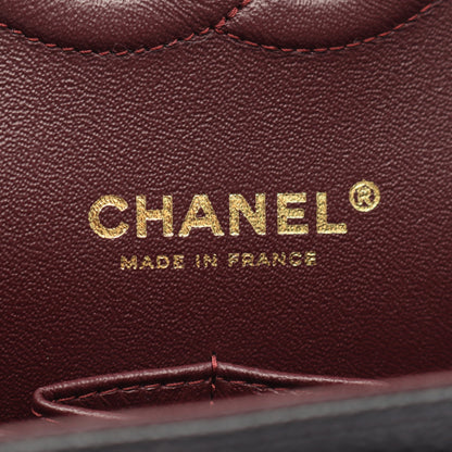 マトラッセ Wフラップ Wチェーンショルダーバッグ キャビアスキン ブラック ゴールド金具 シャネル バッグ CHANEL