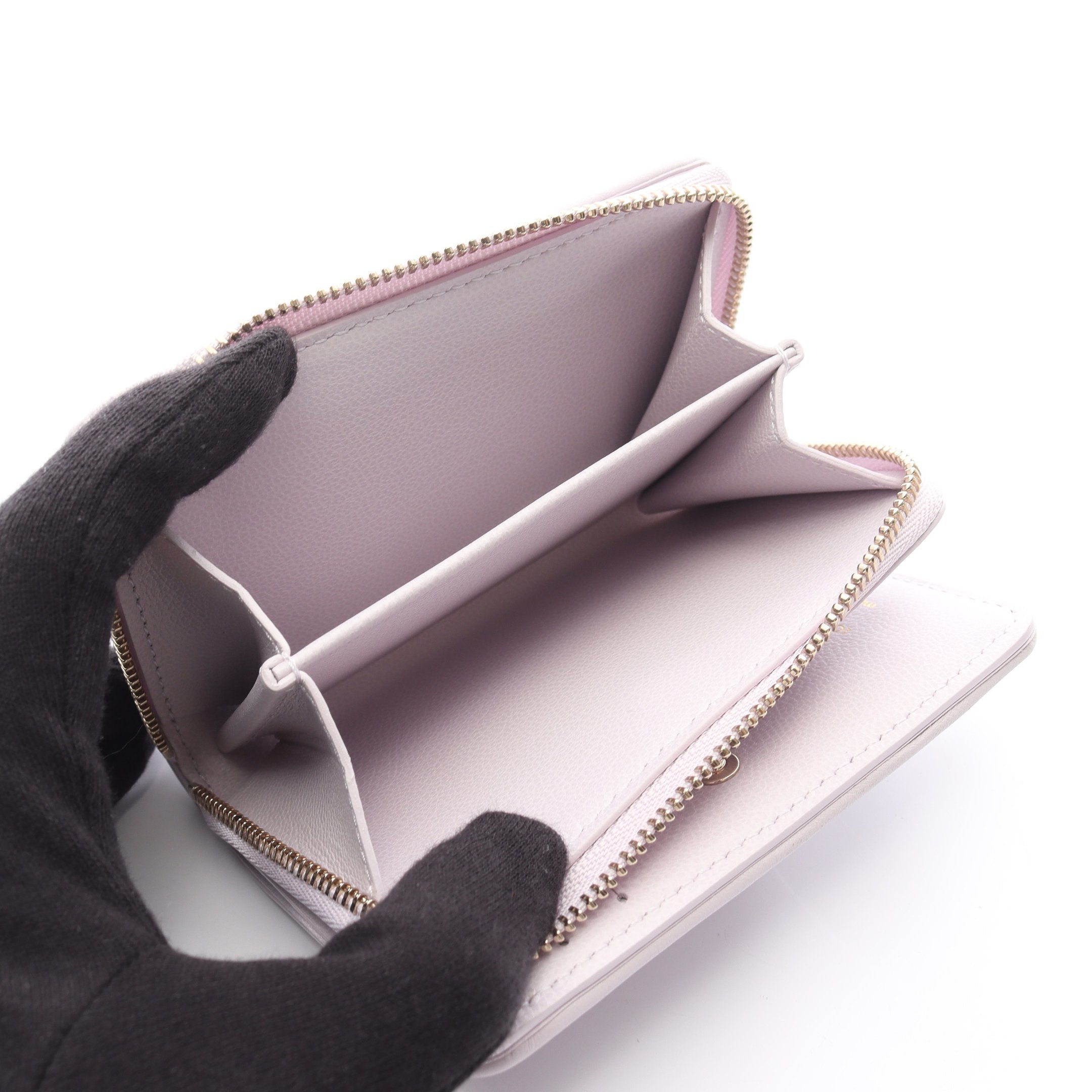 ポルトフォイユルー クッサン ミスティライラック 二つ折り財布 レザー