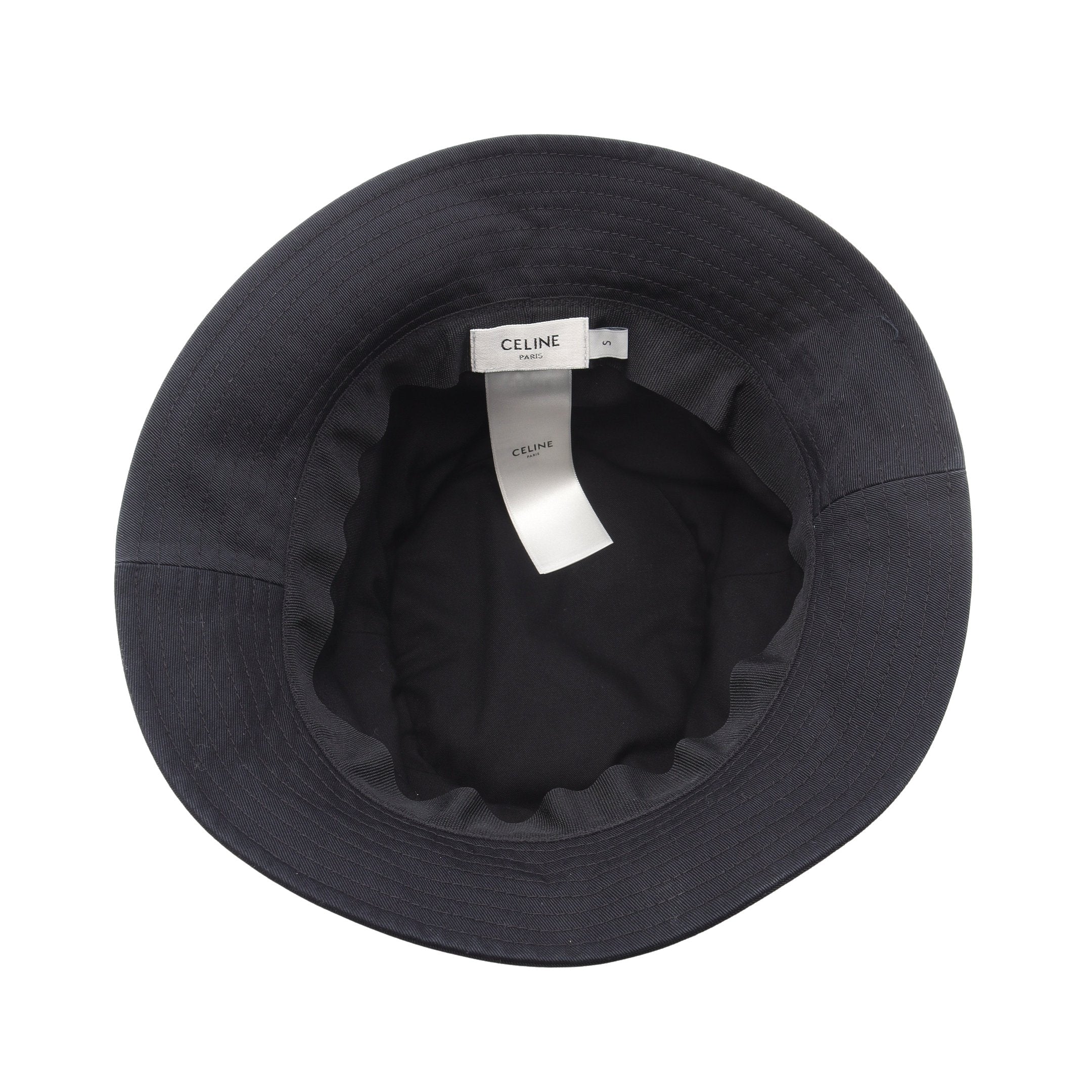 トリオンフ バケット ハット 帽子 刺繍 コットン ブラック