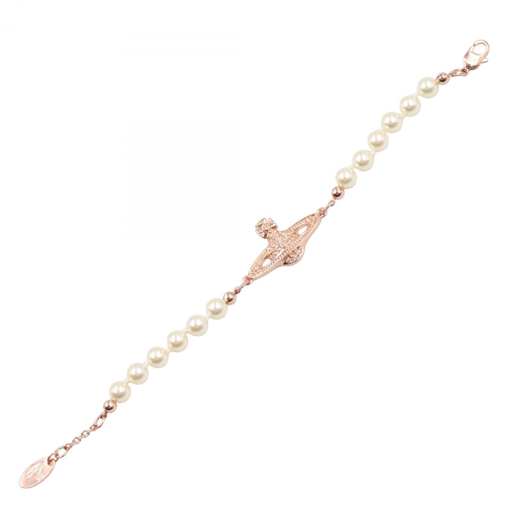 ブレスレット ブレスレット 真鍮 フェイクパール ピンクゴールド