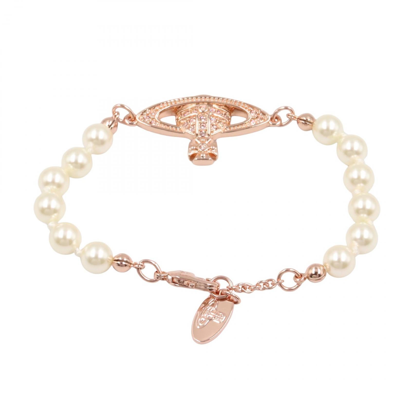 ブレスレット ブレスレット 真鍮 フェイクパール ピンクゴールド