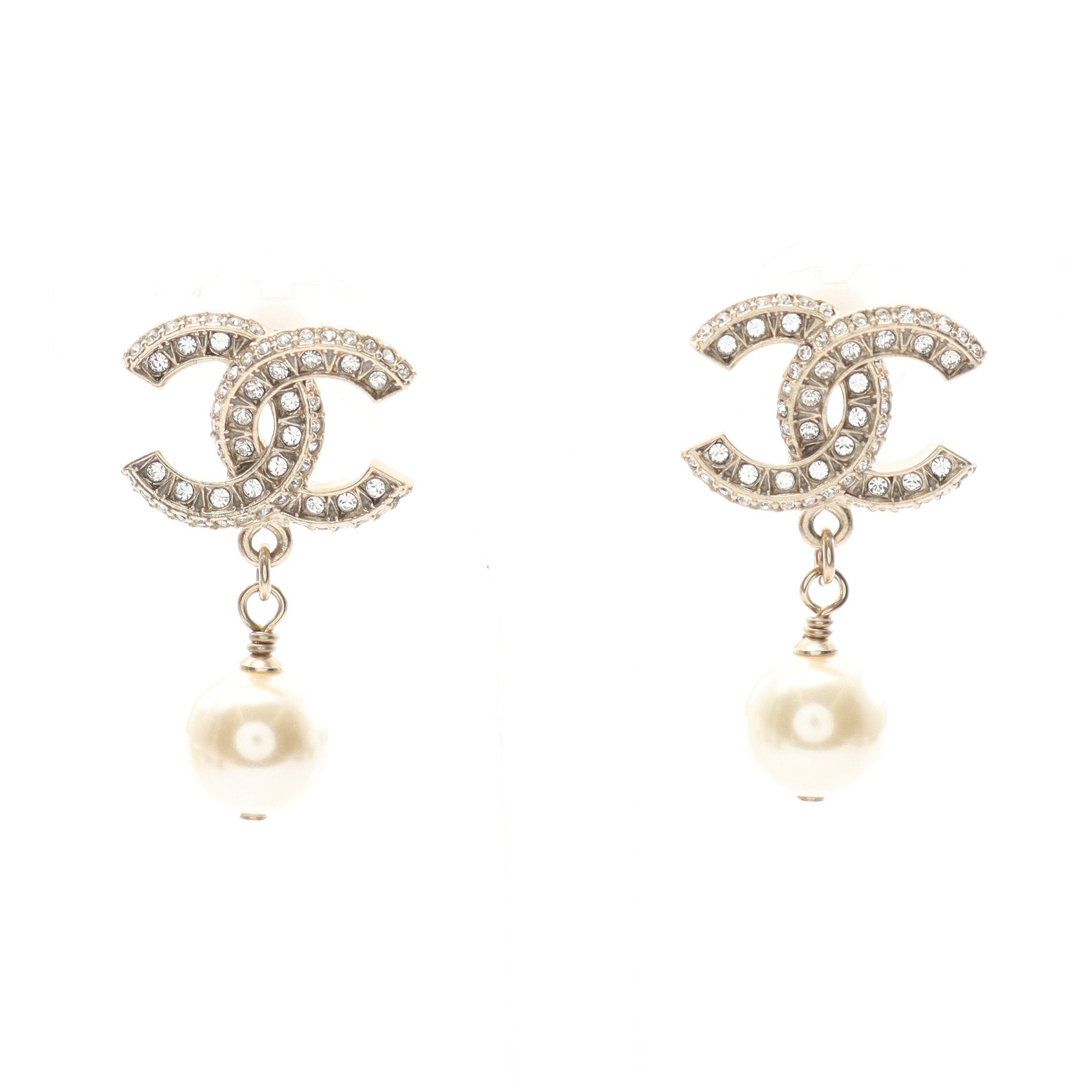 シャネル ココマーク ピアス GP ラインストーン フェイクパール ホワイト ココマーク ピアス GP ラインストーン フェイクパール ゴールド クリア