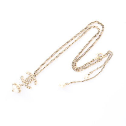 ココマーク ネックレス GP フェイクパール ゴールド ホワイト B16B シャネル アクセサリー CHANEL