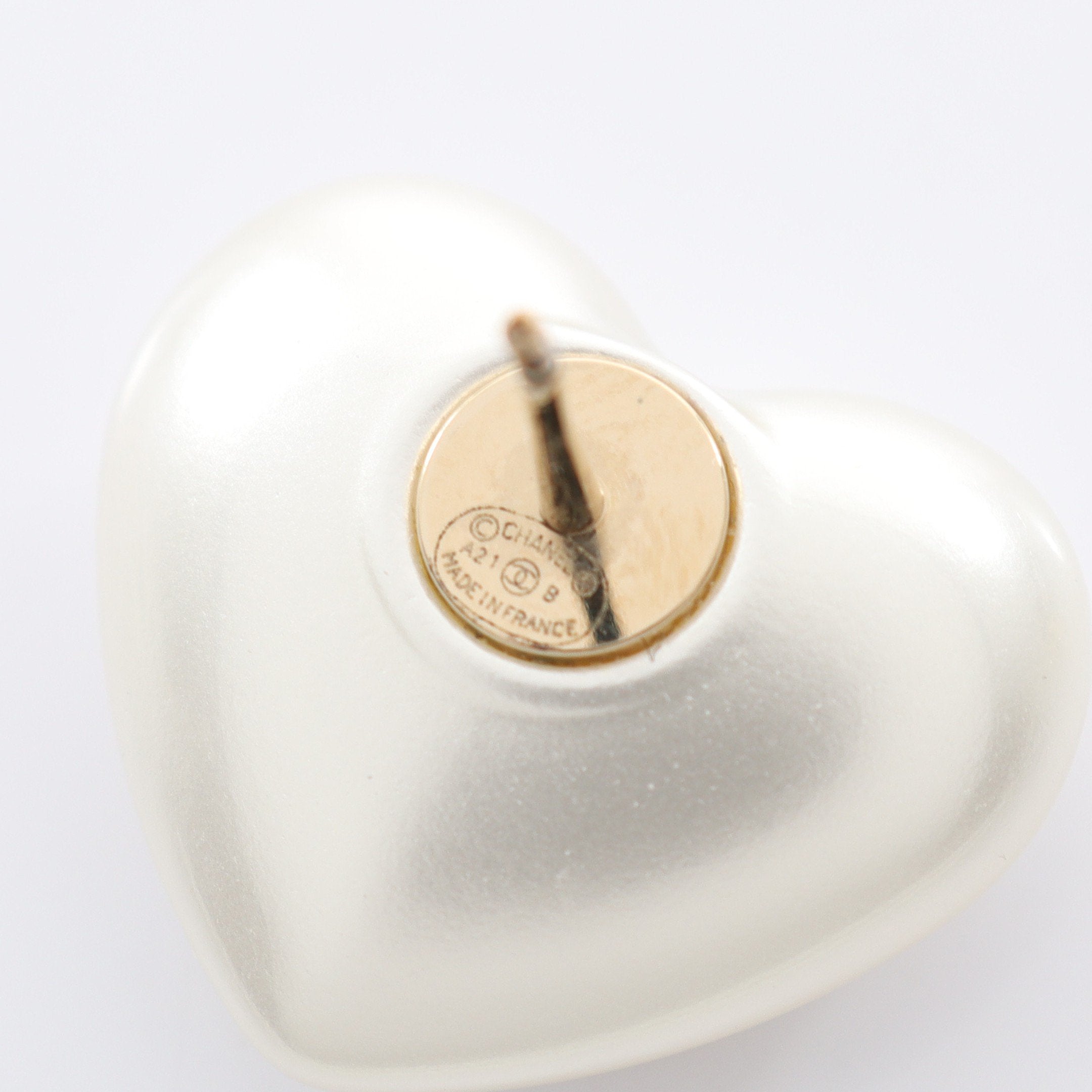 ココマーク ハート ピアス ラインストーン×フェイクパール ゴールド ココマーク ハート ピアス ラインストーン×フェイクパール ゴールド