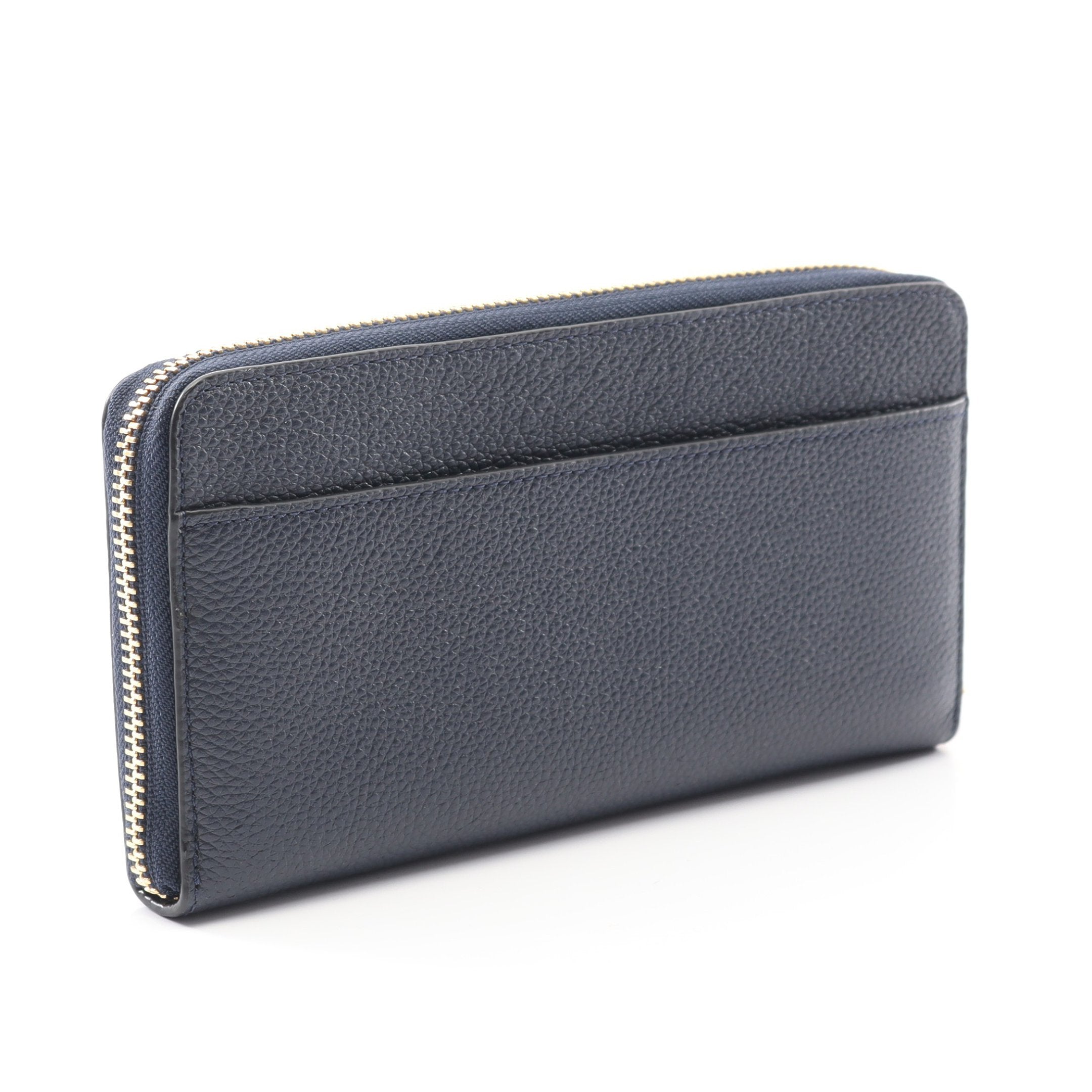 ラウンドファスナー長財布 レザー ネイビー コーチ – RECLO