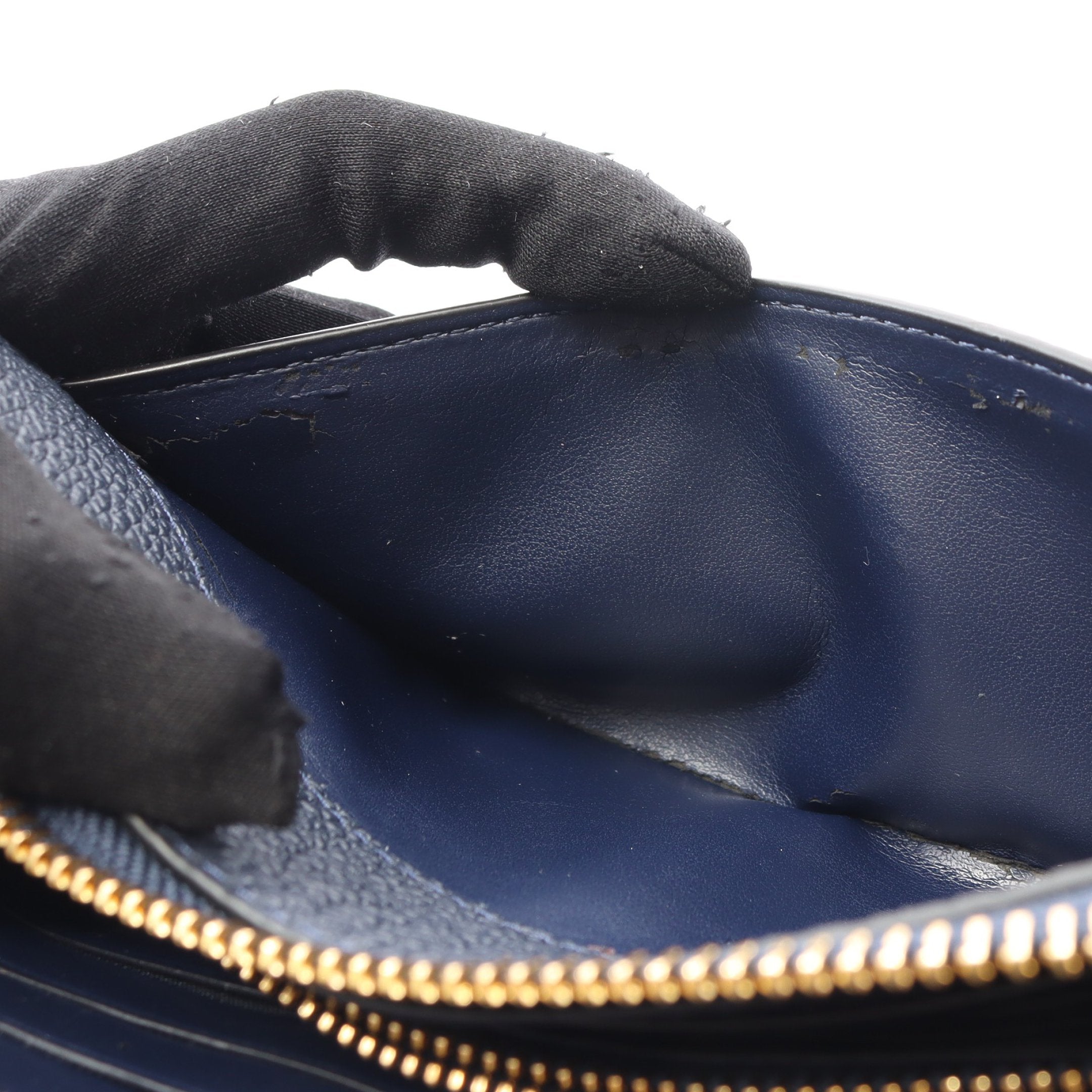 ラウンドファスナー長財布 レザー ネイビー コーチ – RECLO