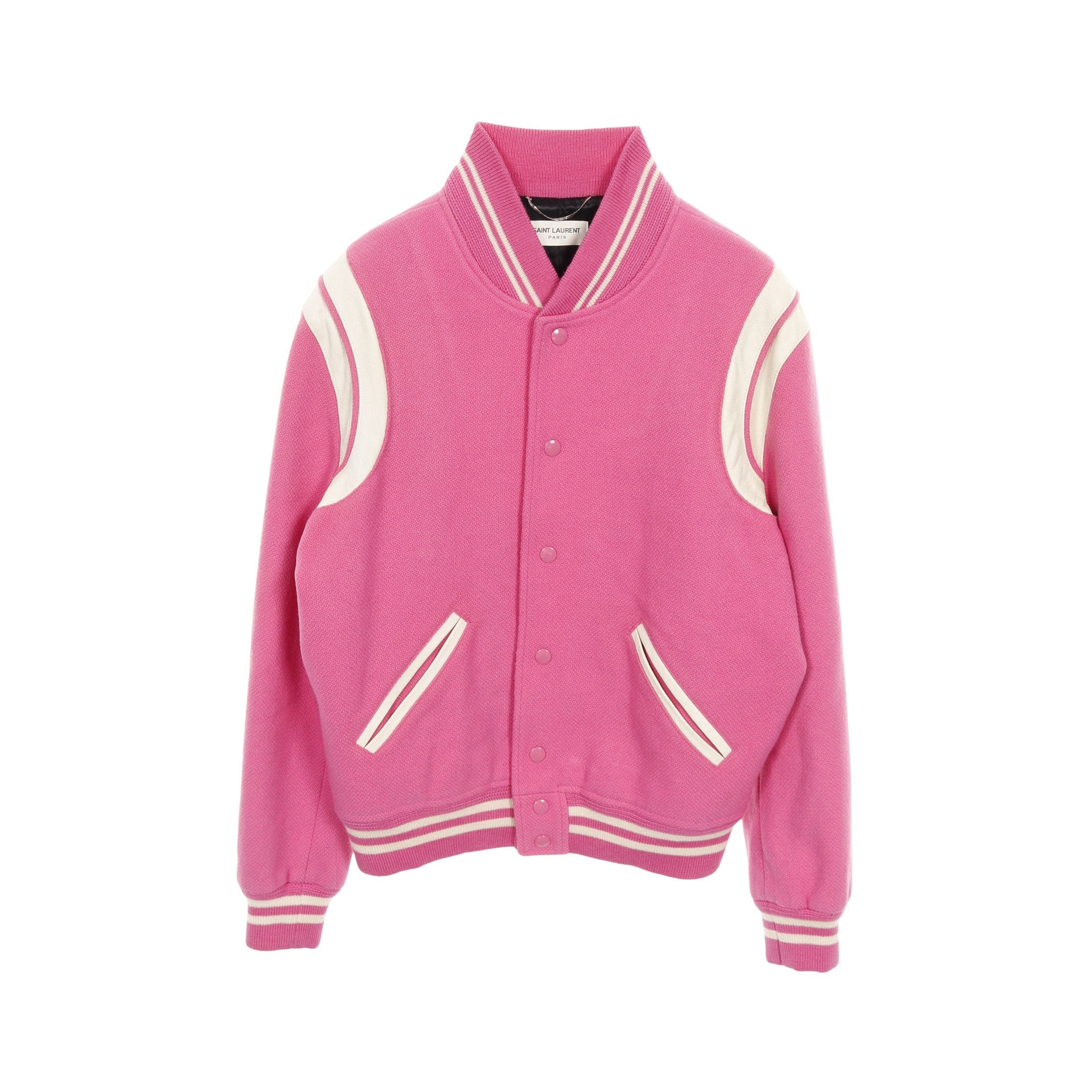 TEDDY テディ ジャケット スタジャン ウール ナイロン ピンク ホワイト