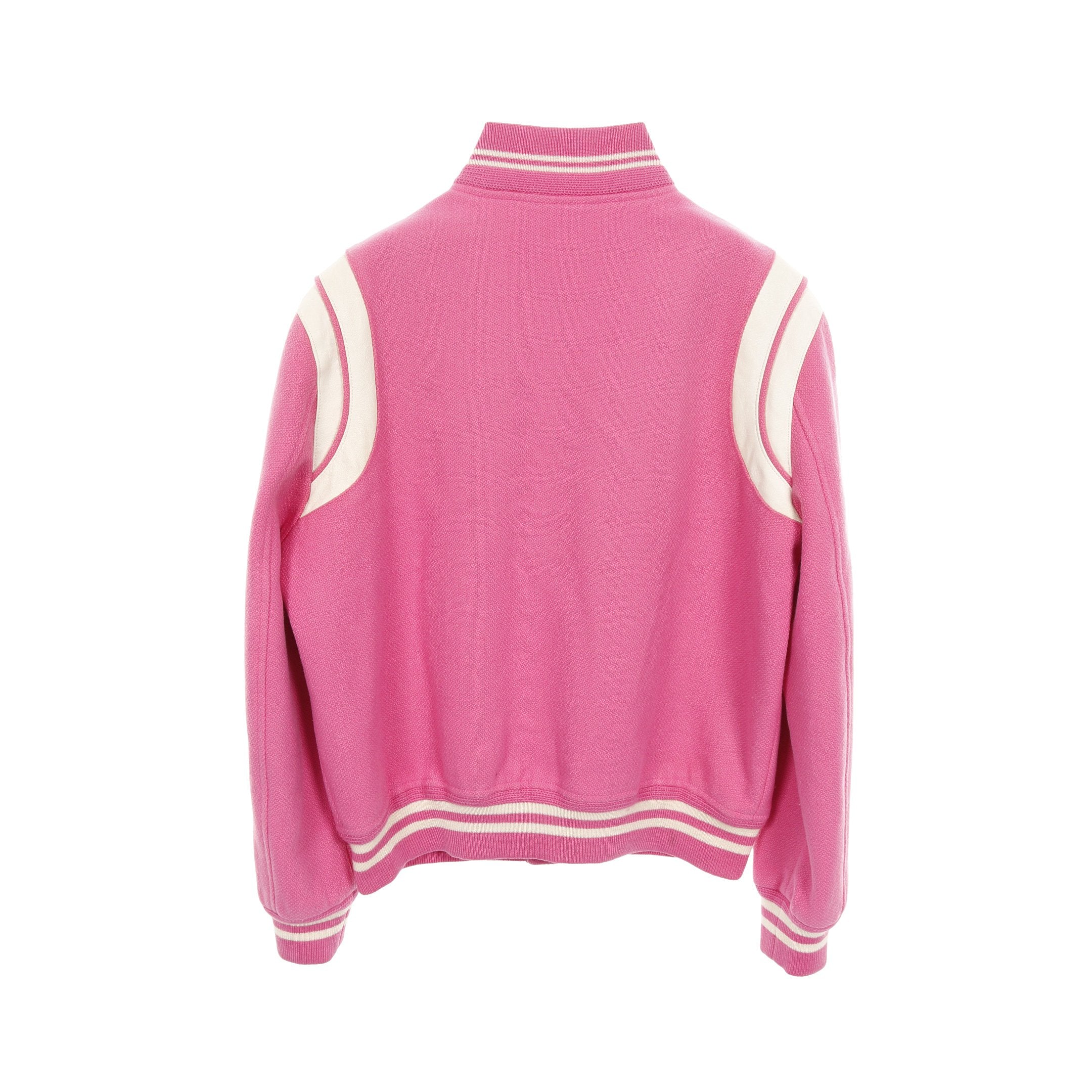 TEDDY テディ ジャケット スタジャン ウール ナイロン ピンク ホワイト