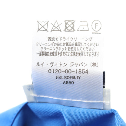 パペットベースボールジャケット ヴァーシティジャケット スタジャン ウール レザー ブルー ホワイト マルチカラー ルイヴィトン アウター LOUIS VUITTON