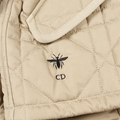 マクロカナージュ BEE刺繍 キルティングジャケット コットン カーキブラウン クリスチャンディオール アウター Christian Dior