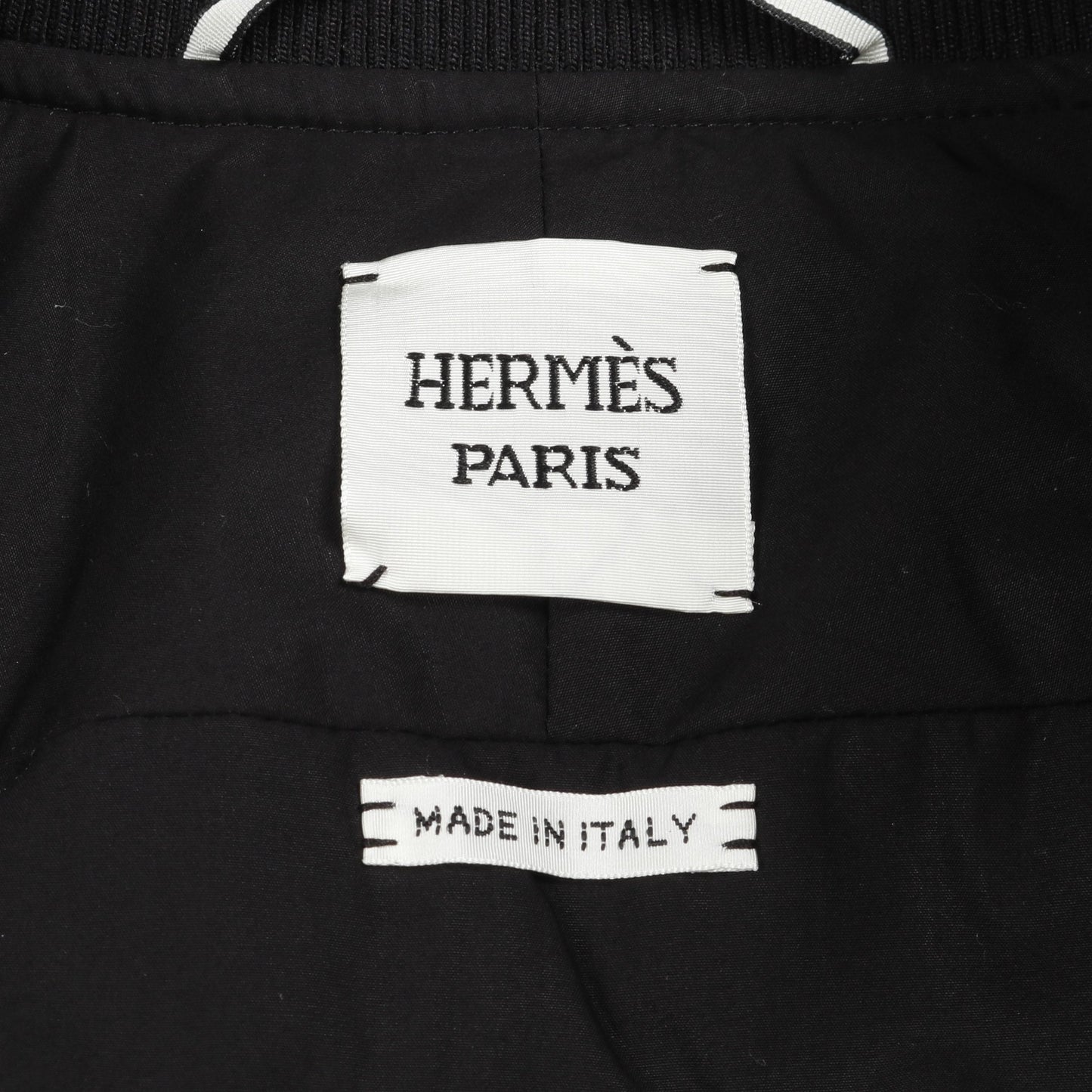 プレタ ブルゾン コットン レザー ブラック 切替え エルメス アウター HERMES