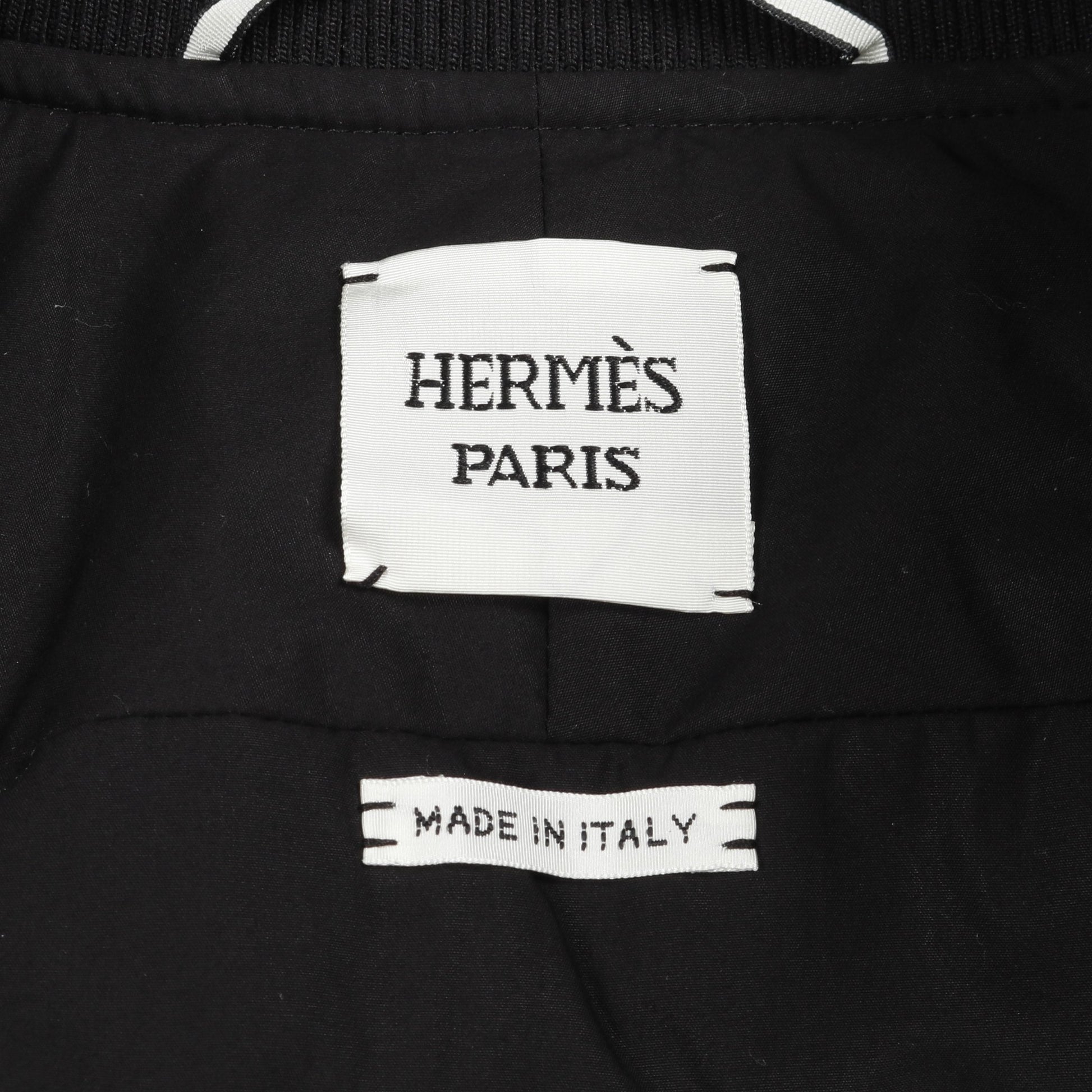 プレタ ブルゾン コットン レザー ブラック 切替え エルメス アウター HERMES
