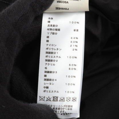 プレタ ブルゾン コットン レザー ブラック 切替え エルメス アウター HERMES