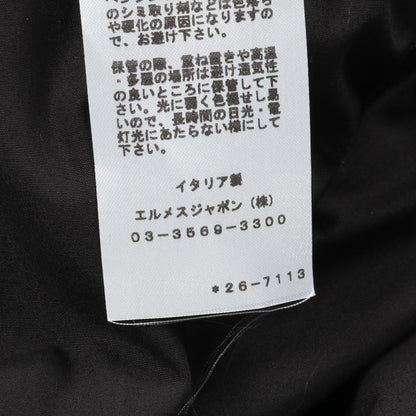 プレタ ブルゾン コットン レザー ブラック 切替え エルメス アウター HERMES