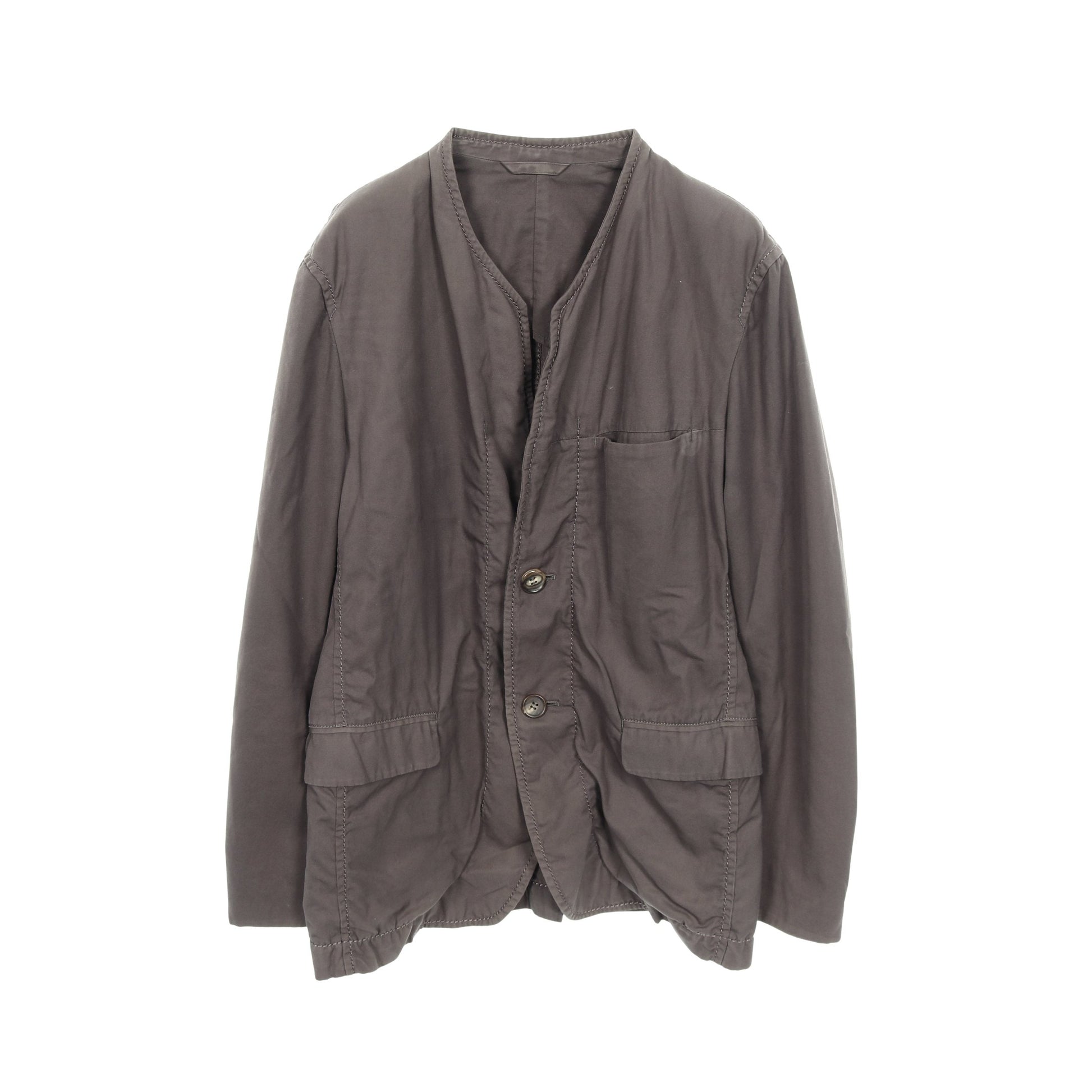 ジャケット コットン ブラウン イッセイミヤケ アウター ISSEY MIYAKE