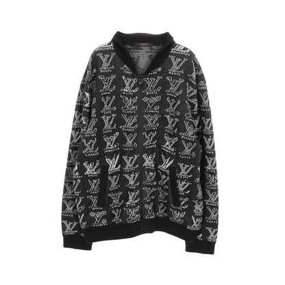 LVカートゥーンジャガードジップスルーブルゾン ジャケット コットン ブラック ルイヴィトン アウター LOUIS VUITTON