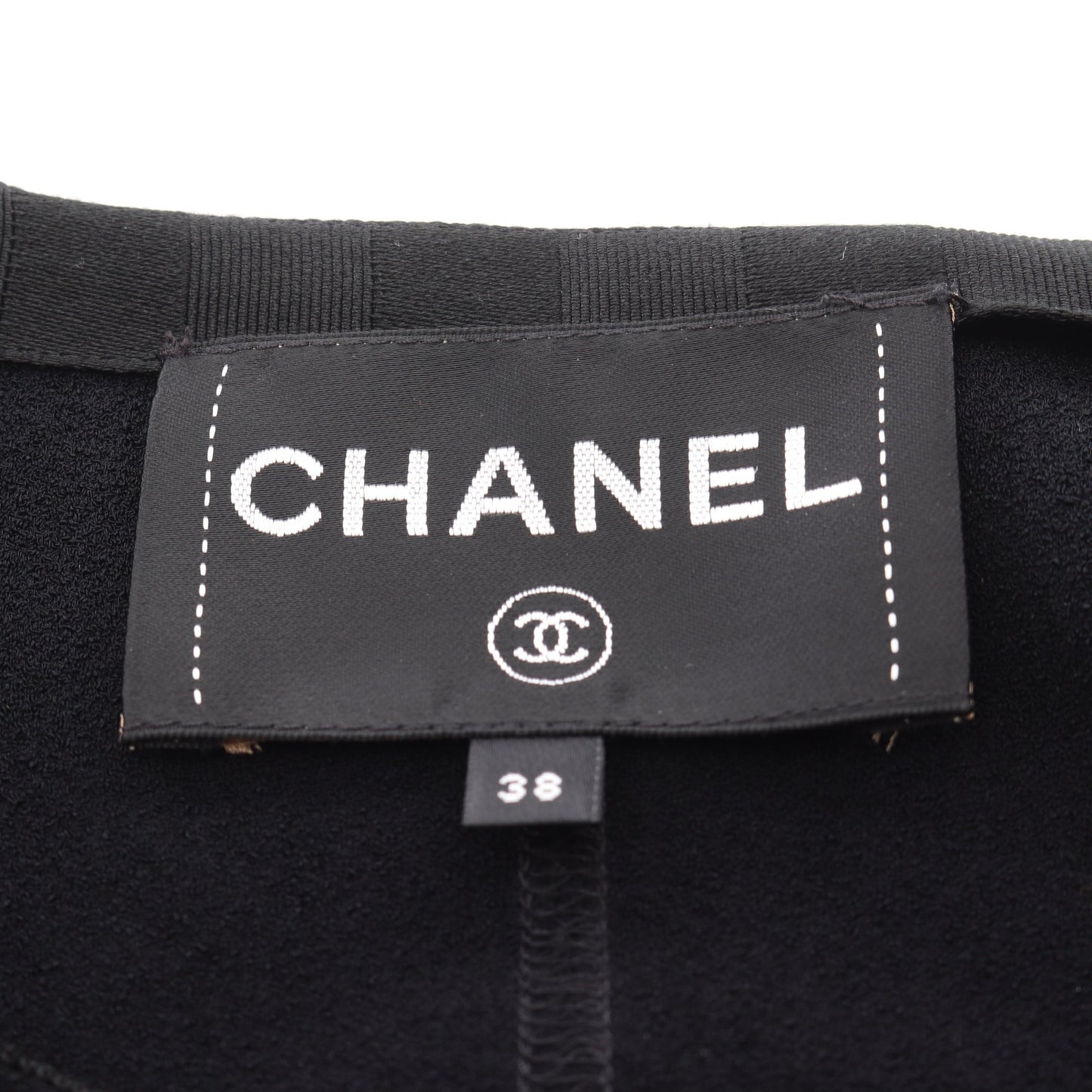ココマークボタン ノーカラージャケット ビスコース ブラック シャネル アウター CHANEL