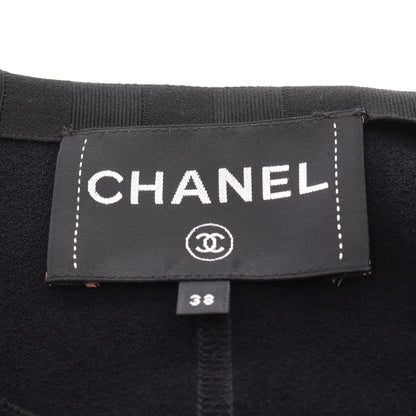 ココマークボタン ノーカラージャケット ビスコース ブラック シャネル アウター CHANEL